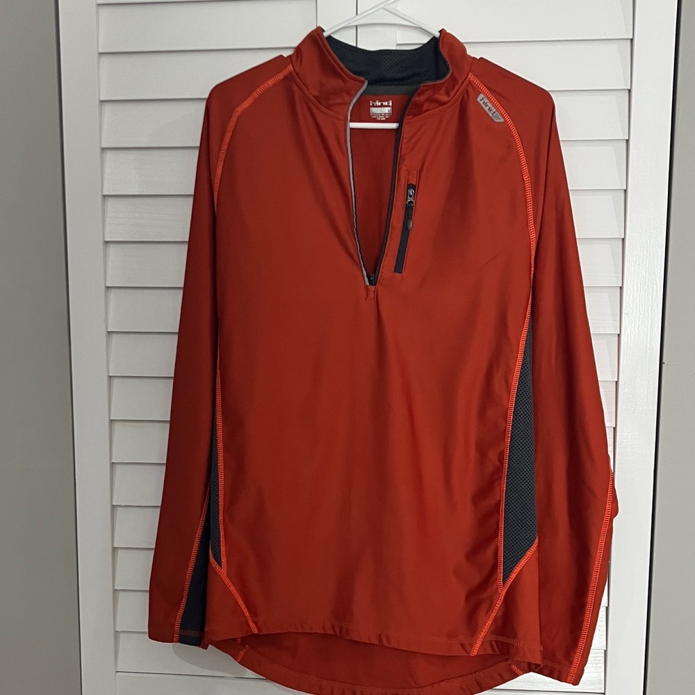 Hind Men's Orange Quarter-Zip Performance Pullover